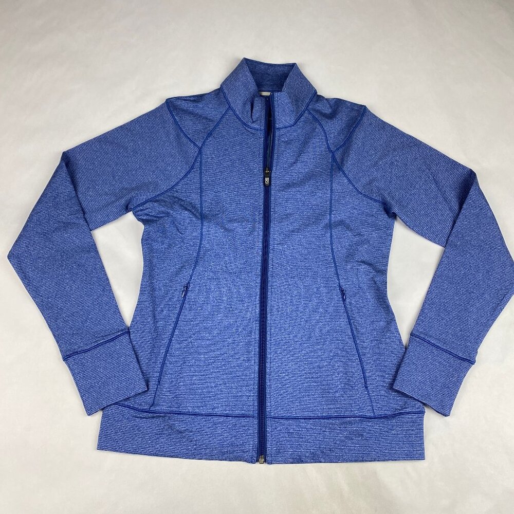 NWT Cutter & Buck Jacket Women's XS -Shoreline Full Zip Blue Striped